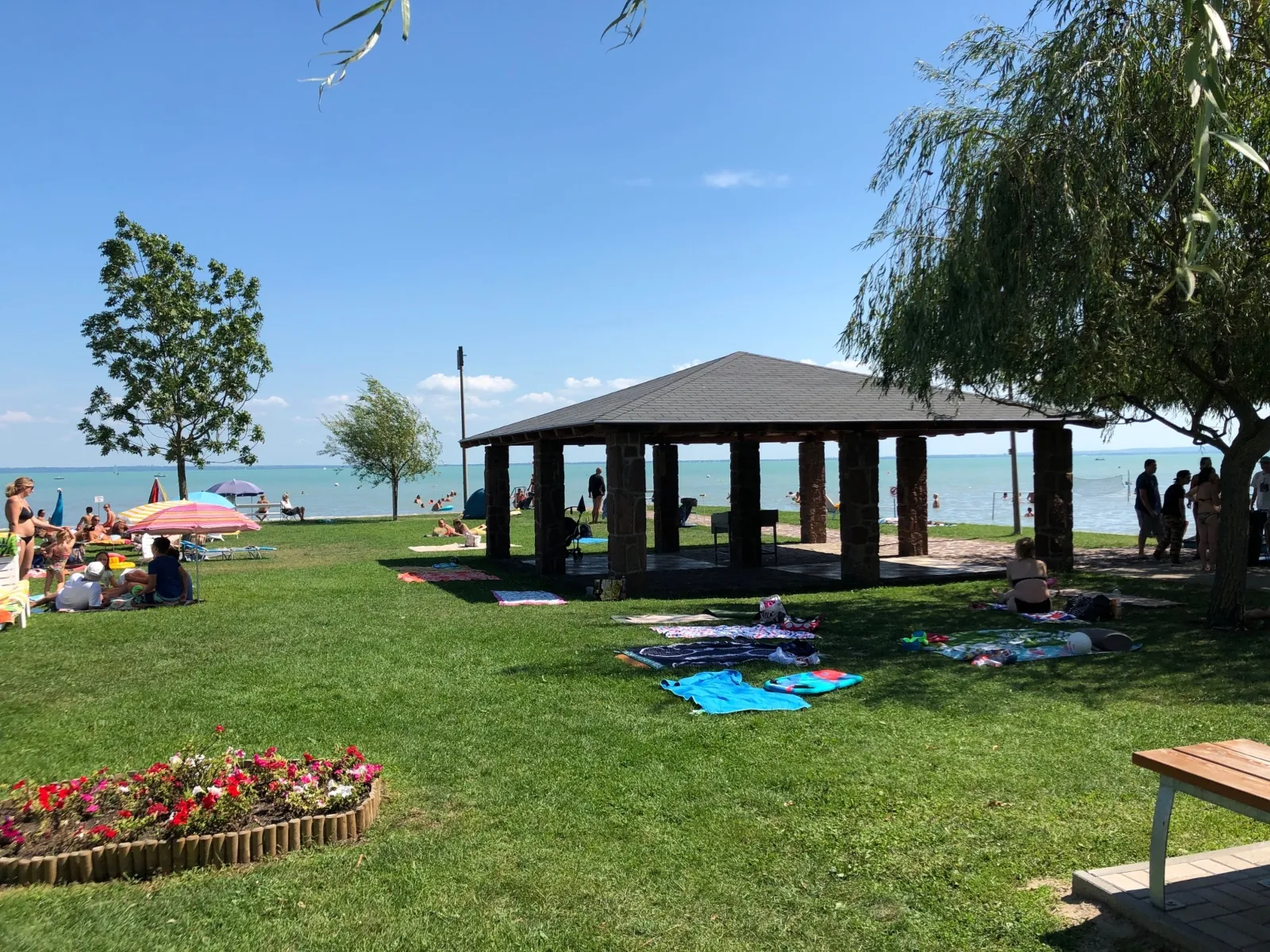 Główna plaża w Káptalanfüred